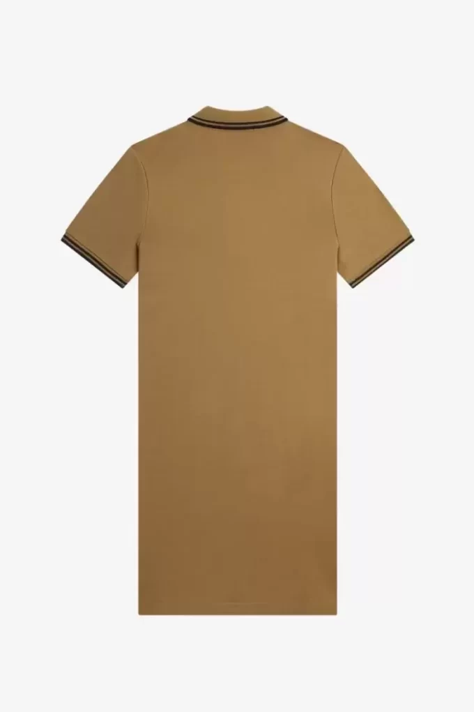 Vestido de mujer con camisa con ribete doble Vestido de mujer con camisa con ribete doble