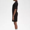 Vestido de mujer con camisa de punto acanalado Vestido de mujer con camisa de punto acanalado