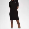 Vestido de mujer con camisa de punto acanalado Vestido de mujer con camisa de punto acanalado
