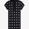 Vestido de mujer de piqué con estampado de lunares Vestido de mujer de piqué con estampado de lunares