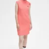 Vestido de mujer de piqué con ribete estampado Vestido de mujer de piqué con ribete estampado