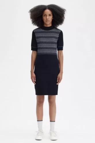 Vestido de mujer de punto jacquard Vestido de mujer de punto jacquard