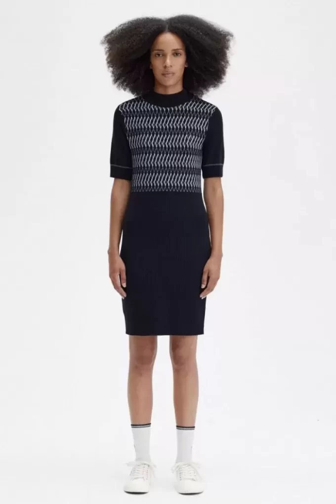 Vestido de mujer de punto jacquard Vestido de mujer de punto jacquard