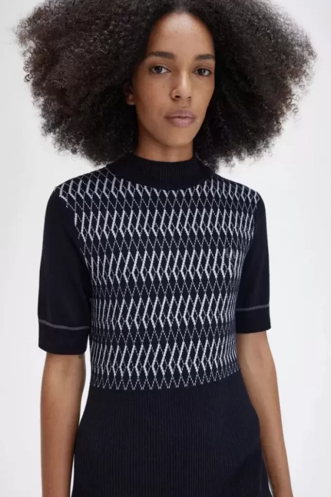 Vestido de mujer de punto jacquard Vestido de mujer de punto jacquard