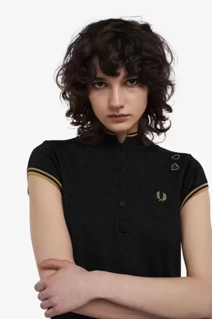 Vestido de mujer de punto metalizado Vestido de mujer de punto metalizado