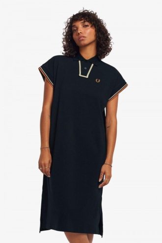 Vestido de piqué con detalle interior