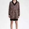 Vestido de punto de cebra para mujer Vestido de punto de cebra para mujer