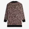 Vestido de punto de cebra para mujer Vestido de punto de cebra para mujer