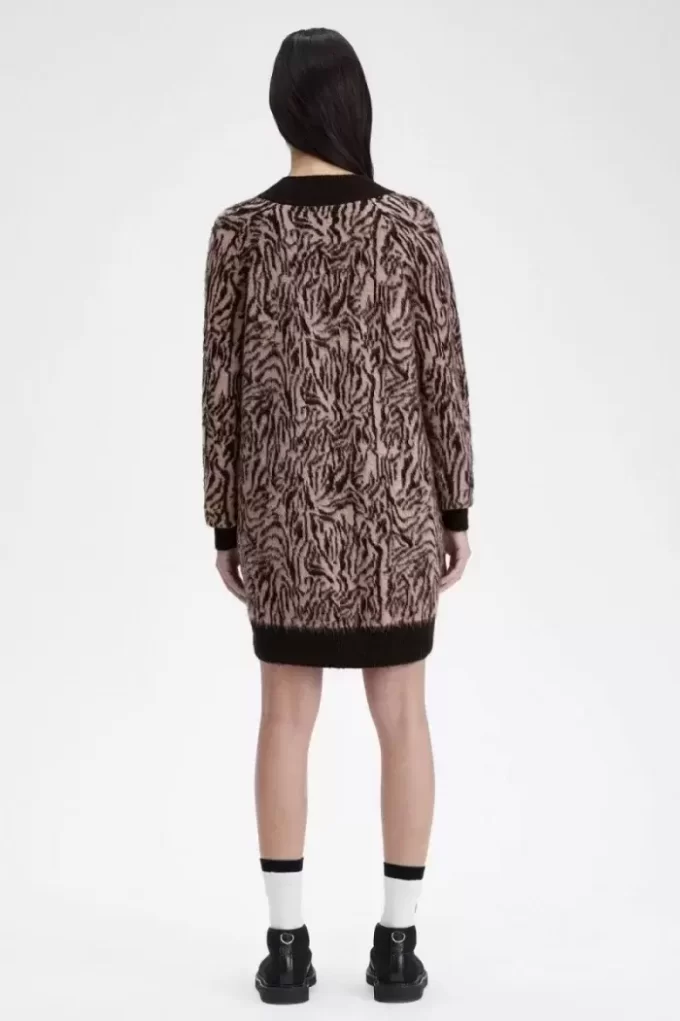 Vestido de punto de cebra para mujer Vestido de punto de cebra para mujer