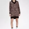 Vestido de punto de cebra para mujer Vestido de punto de cebra para mujer