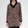 Vestido de punto de cebra para mujer Vestido de punto de cebra para mujer
