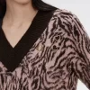 Vestido de punto de cebra para mujer Vestido de punto de cebra para mujer