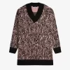 Vestido de punto de cebra para mujer Vestido de punto de cebra para mujer