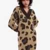Vestido de punto de leopardo para mujer Vestido de punto de leopardo para mujer