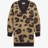 Vestido de punto de leopardo para mujer Vestido de punto de leopardo para mujer