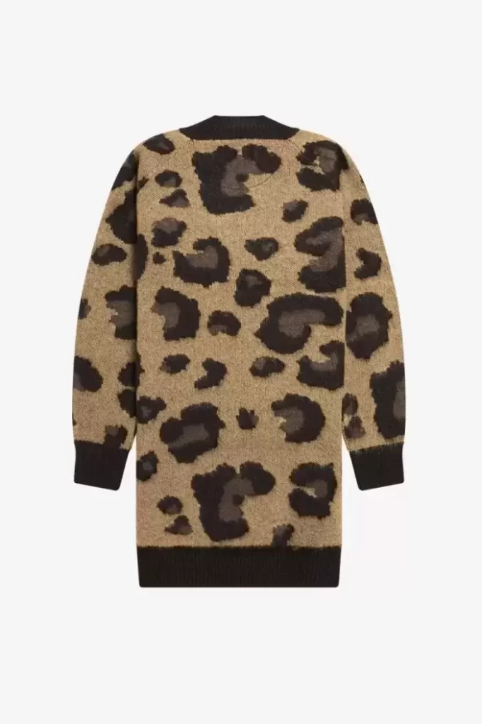 Vestido de punto de leopardo para mujer Vestido de punto de leopardo para mujer