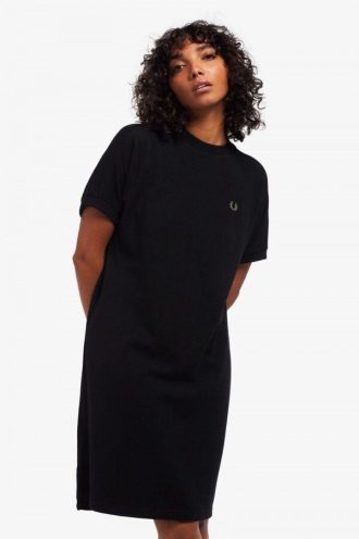 Vestido estilo camiseta de piqué cuadrado