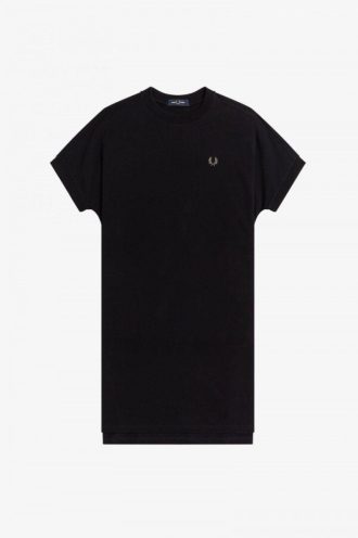 Vestido estilo camiseta de piqué cuadrado