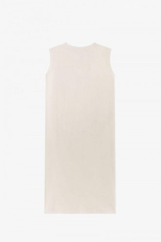 Vestido tipo camiseta sin mangas con ribetes