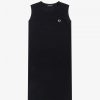 Vestido tipo camiseta sin mangas con ribetes Vestido tipo camiseta sin mangas con ribetes