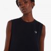 Vestido tipo camiseta sin mangas con ribetes Vestido tipo camiseta sin mangas con ribetes