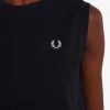Vestido tipo camiseta sin mangas con ribetes Vestido tipo camiseta sin mangas con ribetes
